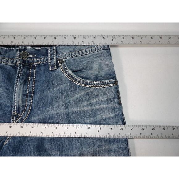 Silver Jeans Mens Gordie 34/30 Thick Stitch Y2K Denim Casual Rockabilly Bootcut - Picture 10 of 16
